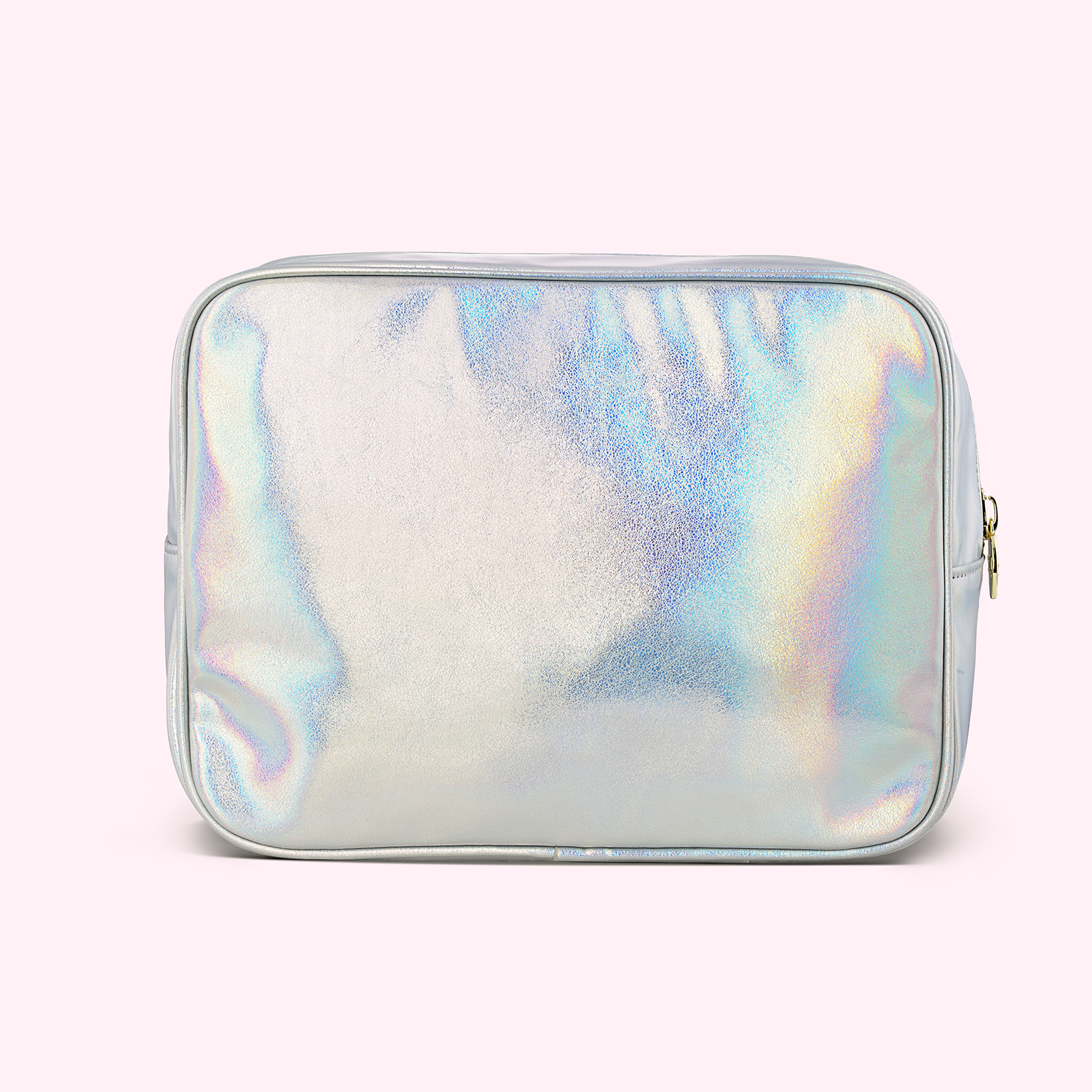 Low-Cost Wholesale Silver Glitter NGIL Large Cosmetic Travel Pouch