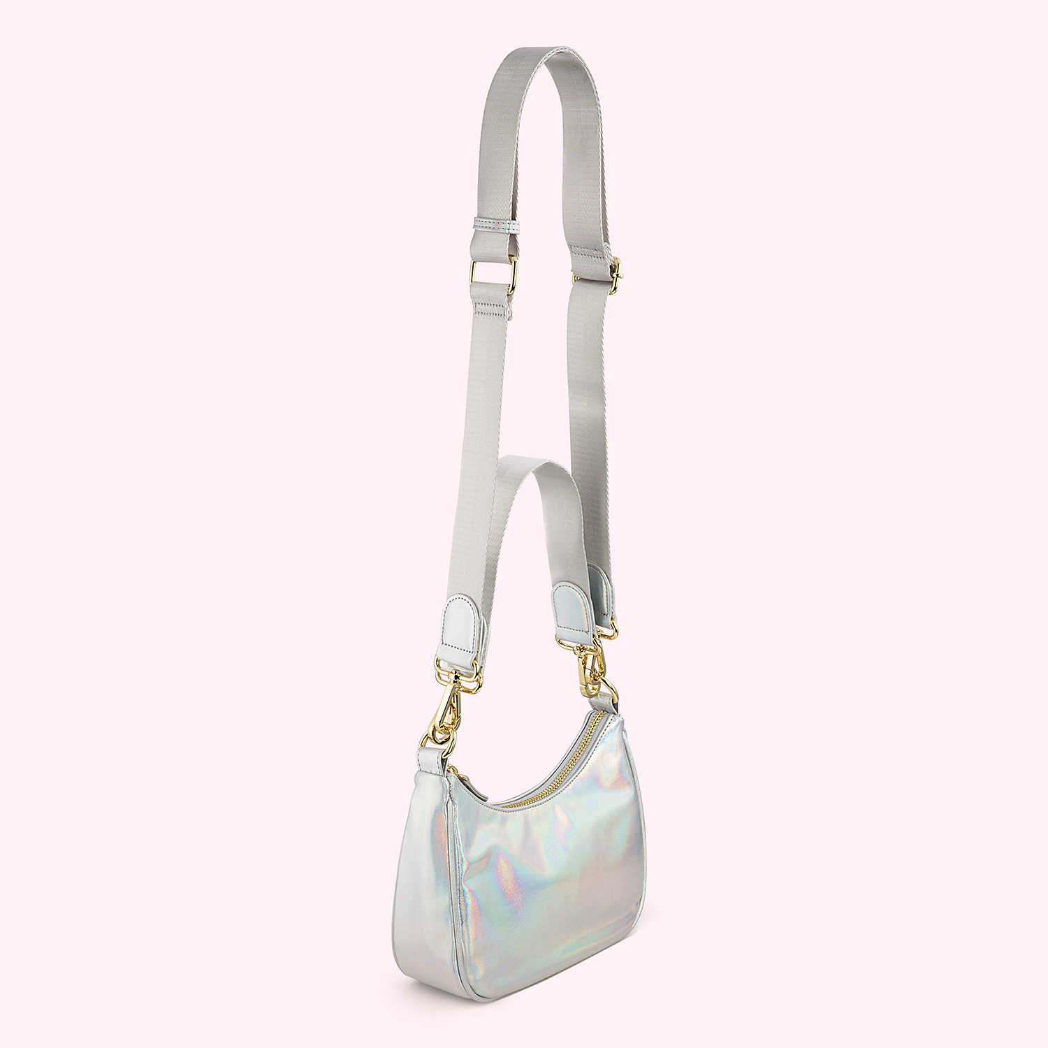 Shimmer Curved Crossbody Bag | Shoulder Bag - Stoney Clover Lane