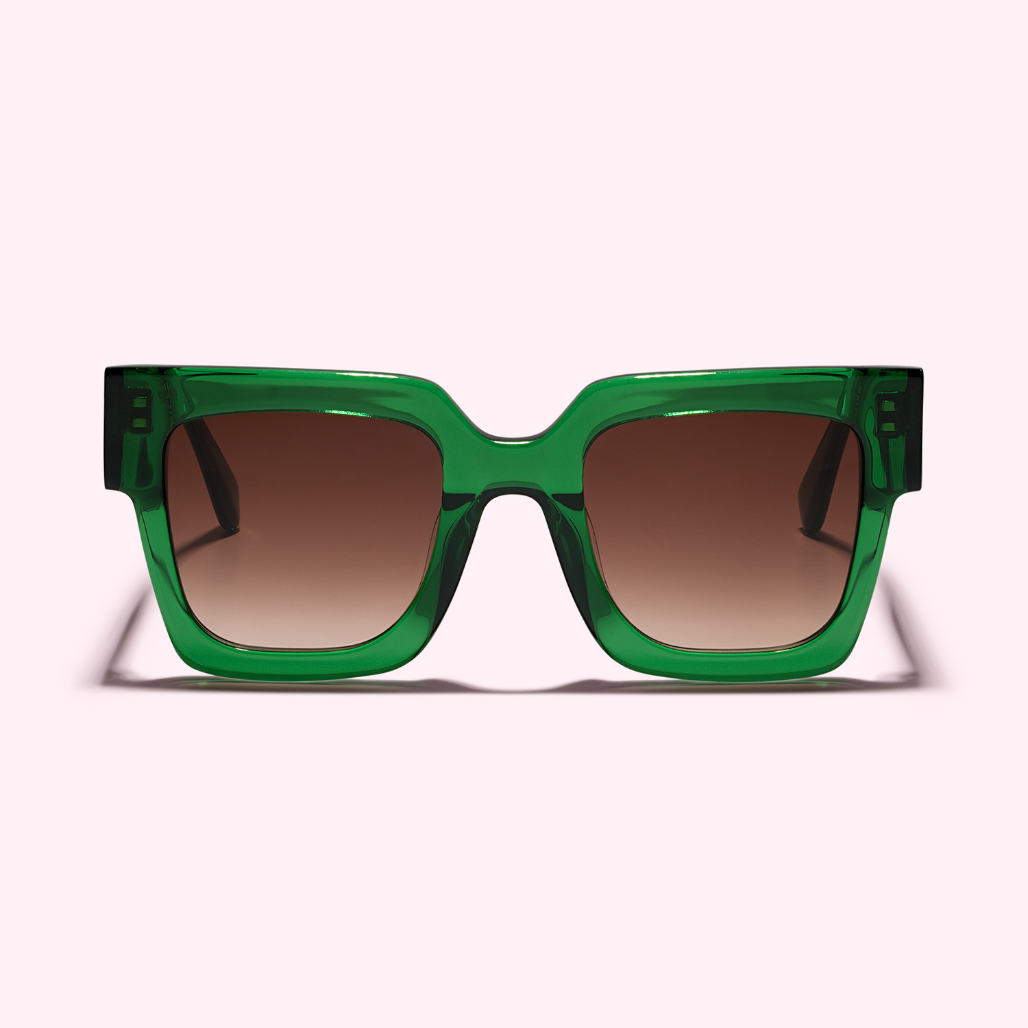 Oversized Square Frame Acetate Sunglasses, Emerald Green Glasses. Sunglasses  Jewelry. Luxury Eyewear.