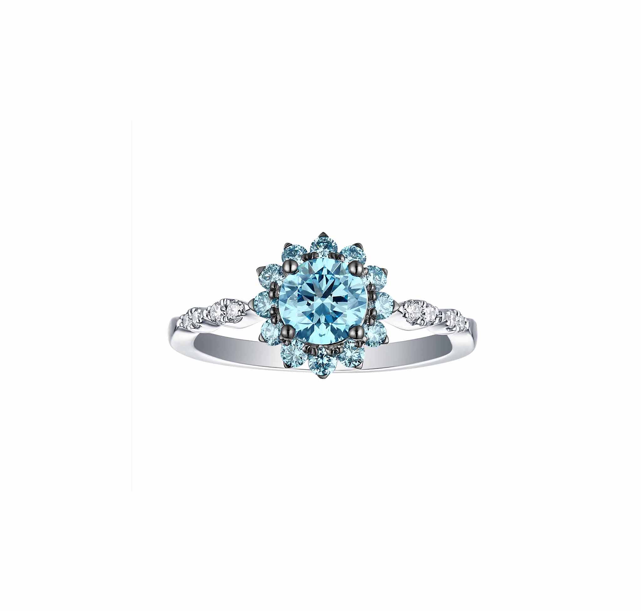 Blue diamond ring deals designs