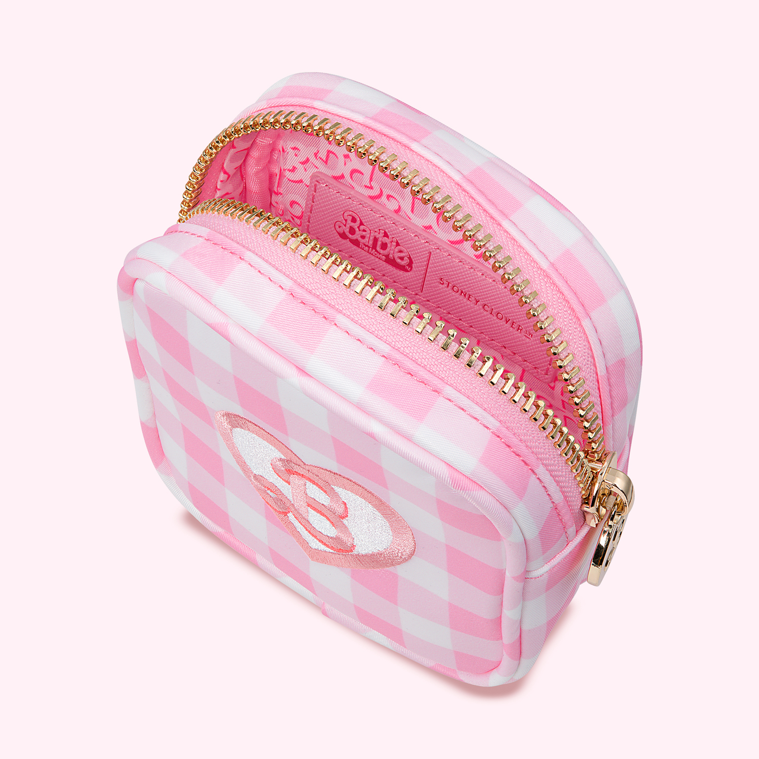Stoney Clover Lane Barbie The Movie Mini Zip Pouch - Pink Gingham