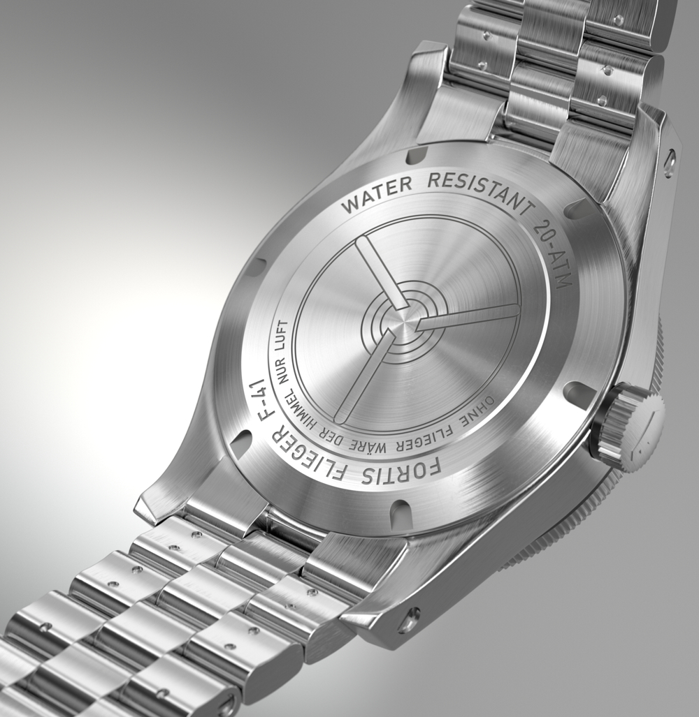 Flieger F-41 Automatic Engraved Case Back