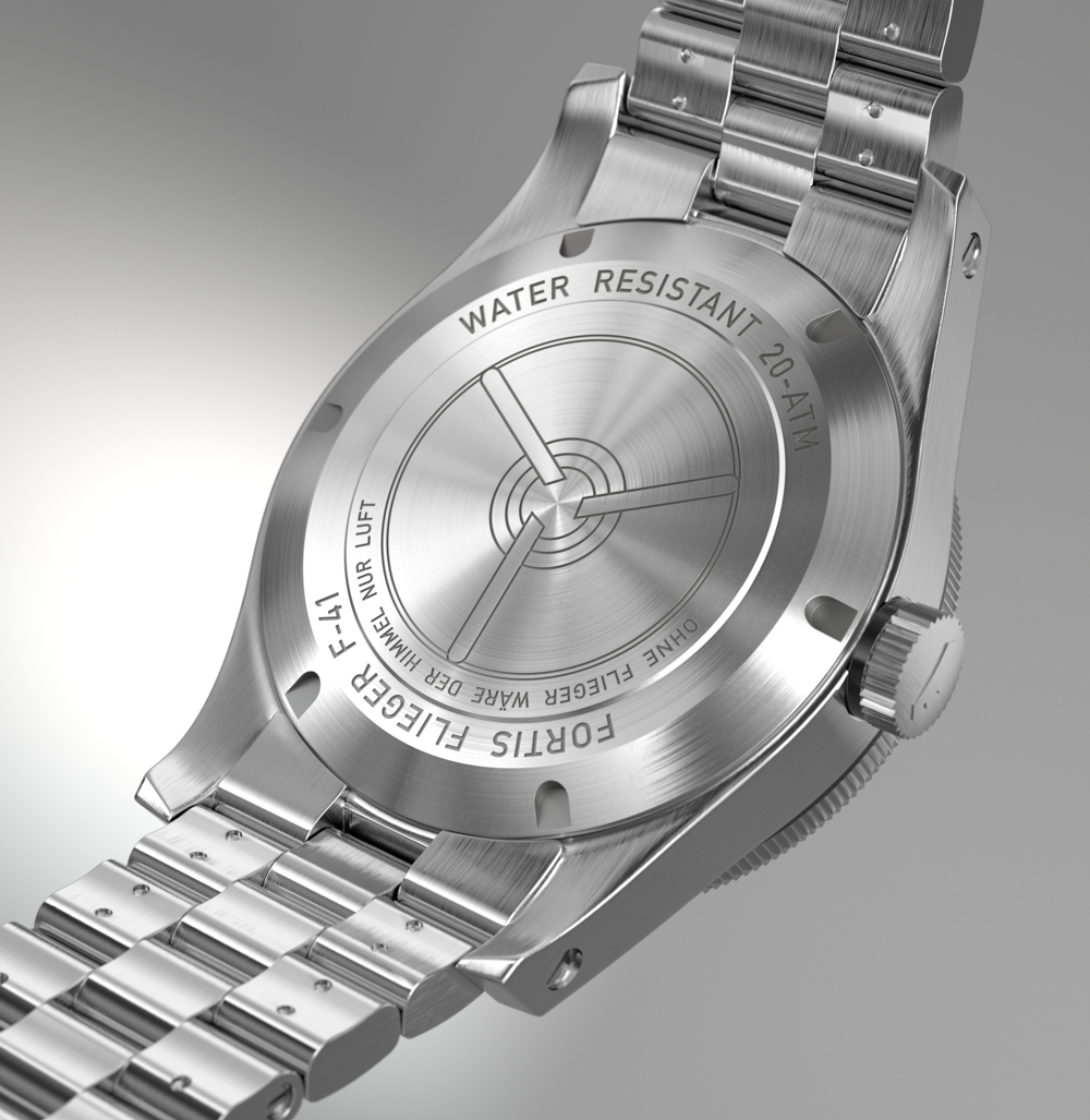 Flieger F-41 Automatic Engraved Case Back