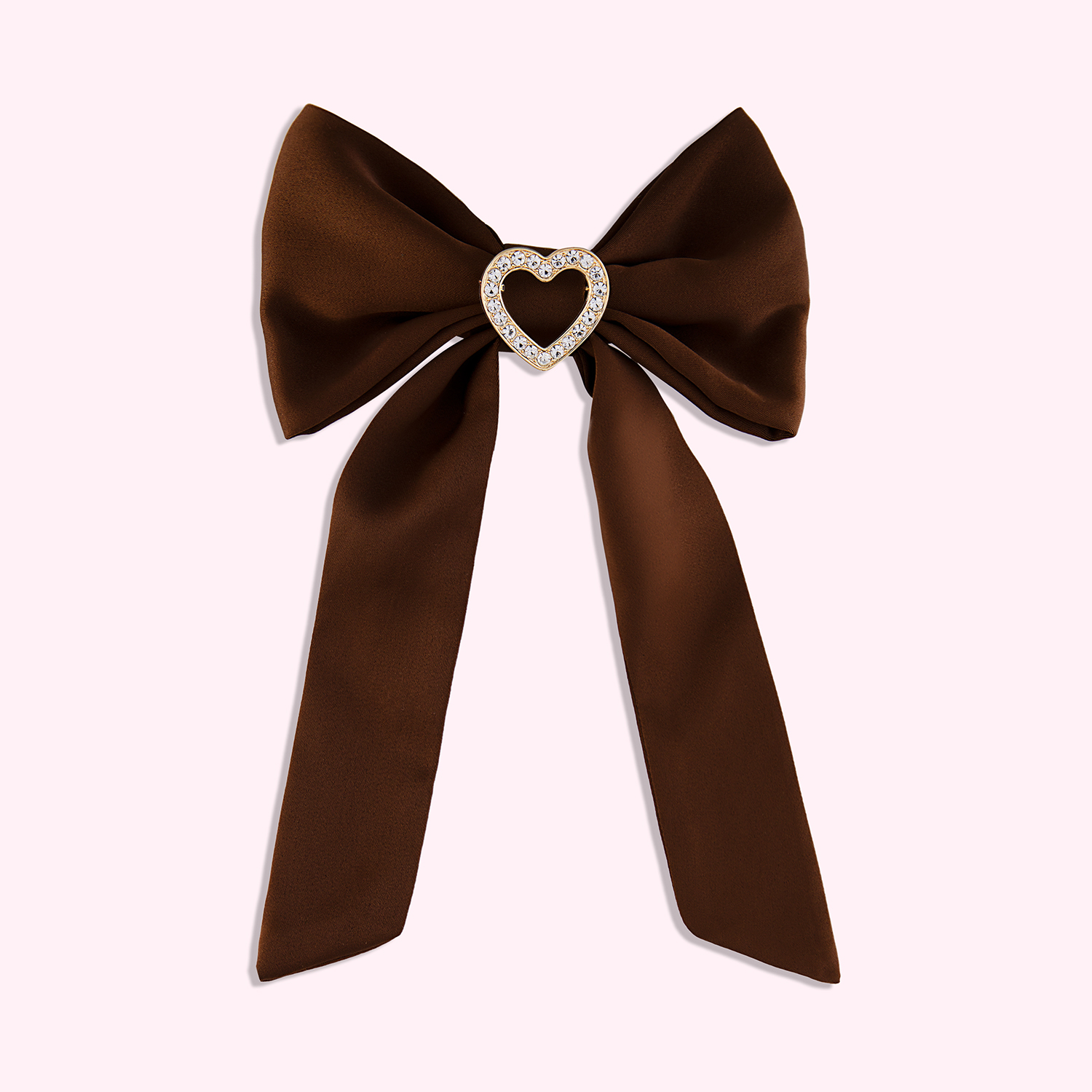 Heather Espresso Long Bow Clip | Hair Scrunchies - Stoney Clover Lane Heather