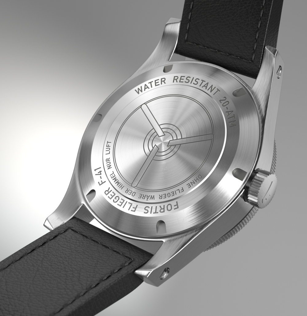 Flieger F-41 Automatic Engraved Case Back