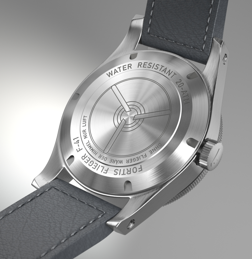 Flieger F-41 Automatic Engraved Case Back