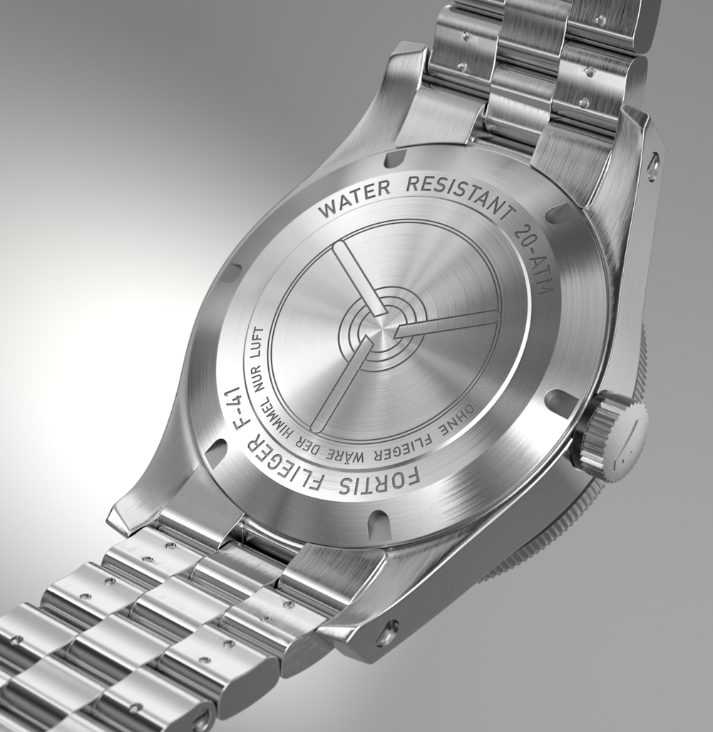 Flieger F-41 Automatic Engraved Case Back