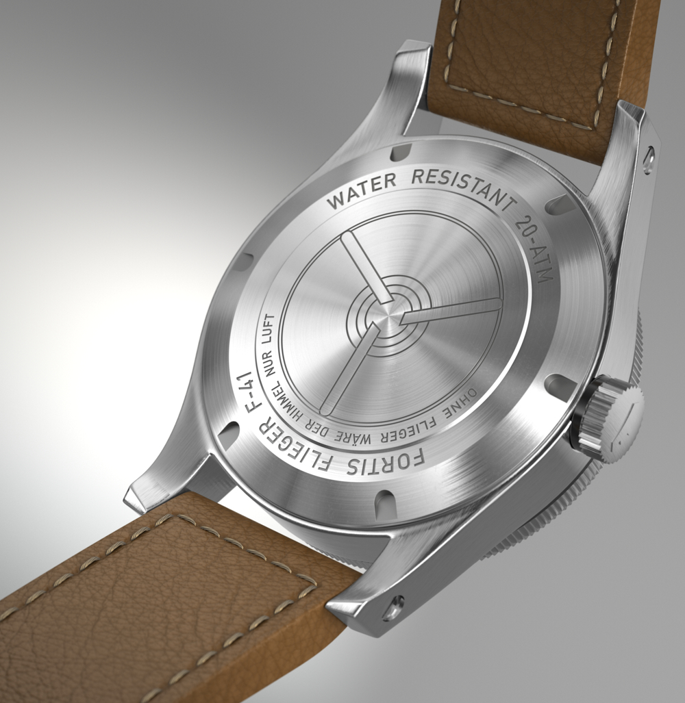 Flieger F-41 Automatic Engraved Case Back
