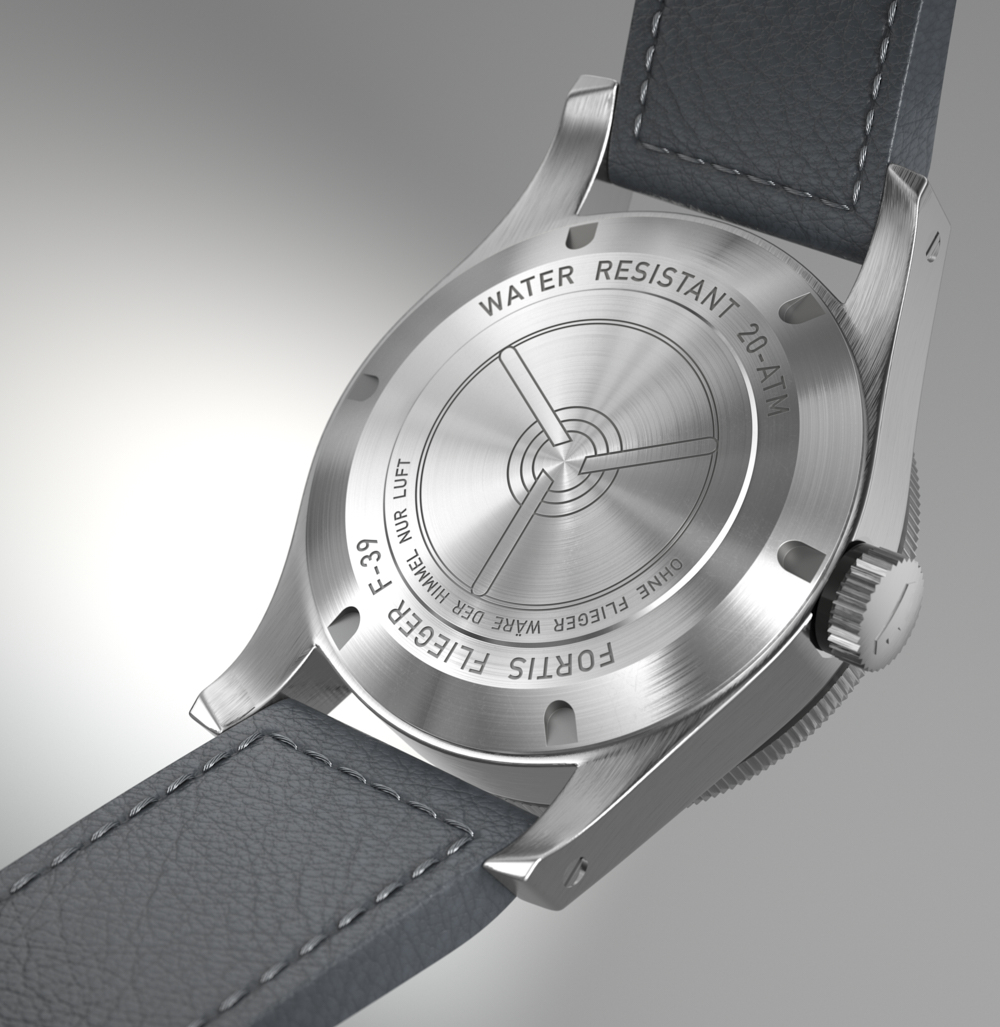 Flieger F-39 Automatic Engraved Case Back