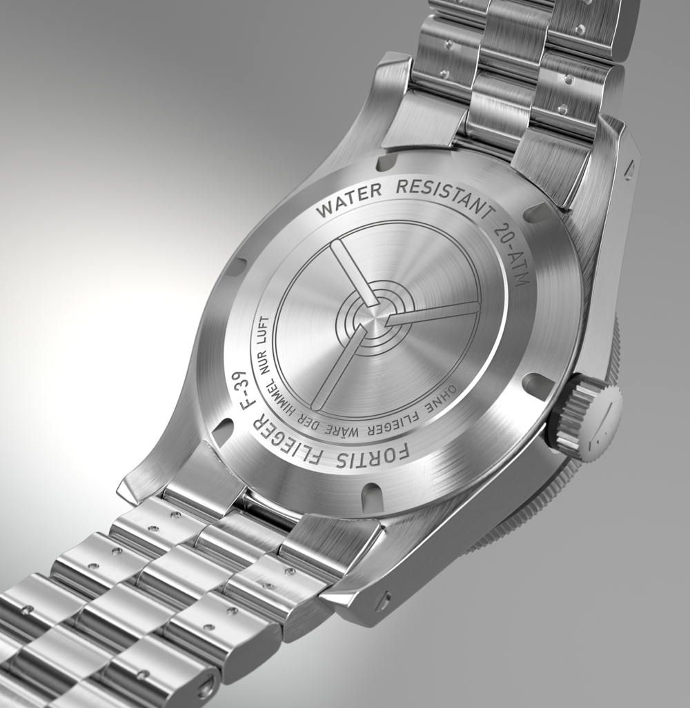 Flieger F-39 Automatic Engraved Case Back