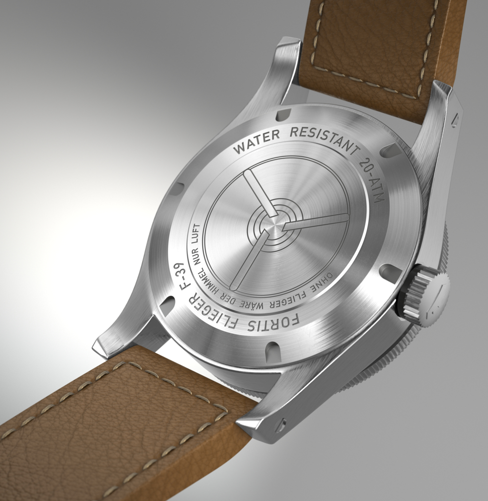 Flieger F-39 Automatic Engraved Case Back
