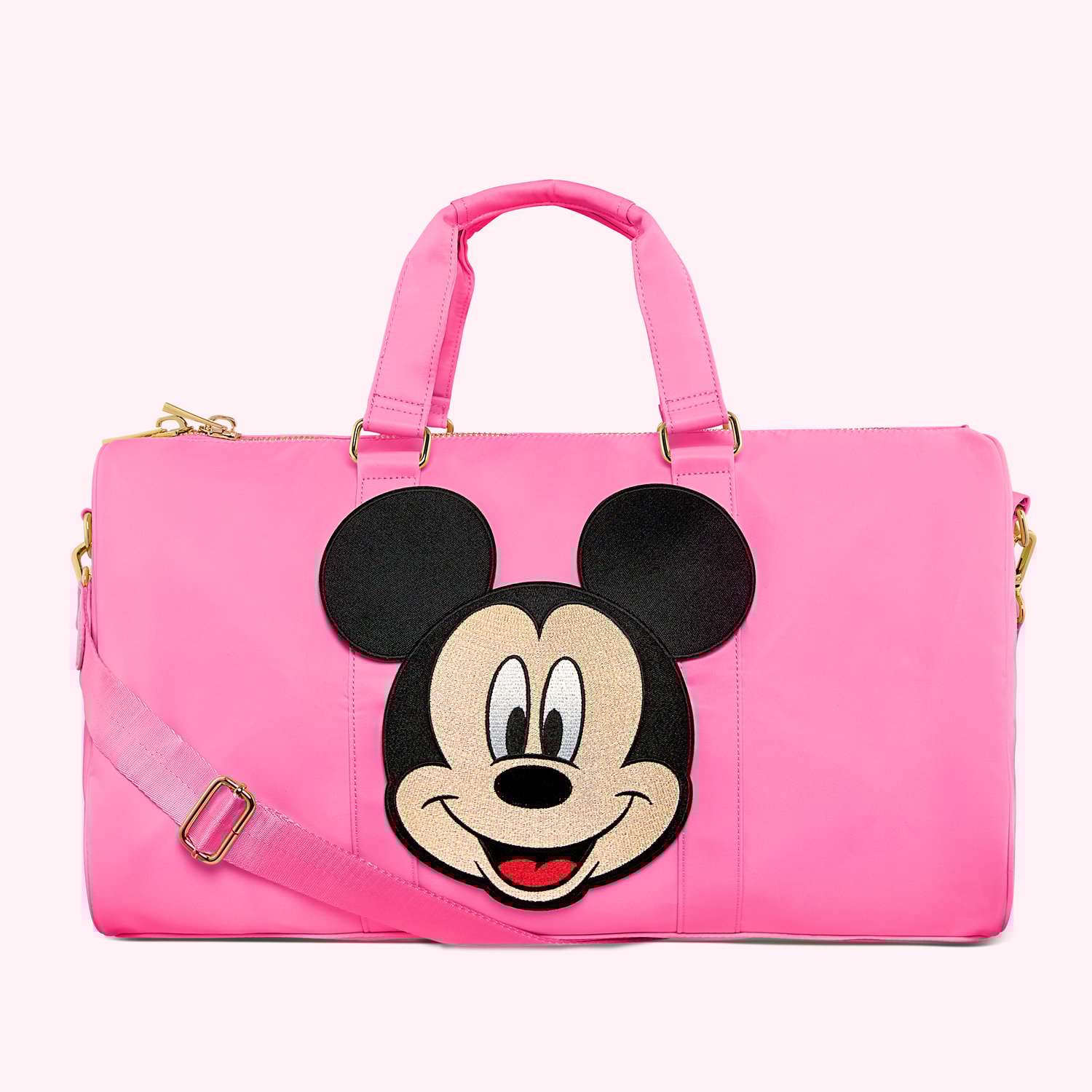 Bubblegum Duffle with Jumbo Disney Mickey Patch