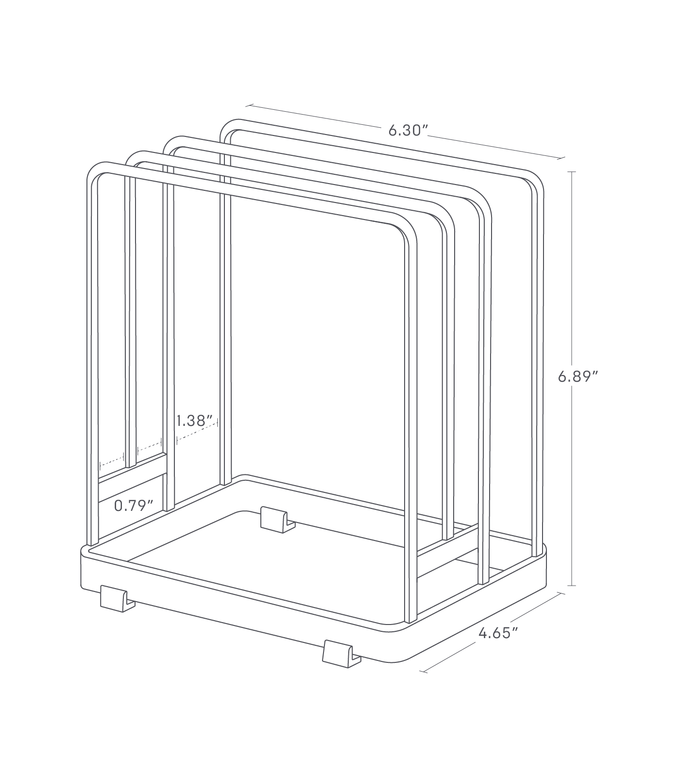 Round Cutting Board Stand Steel Yamazaki Home