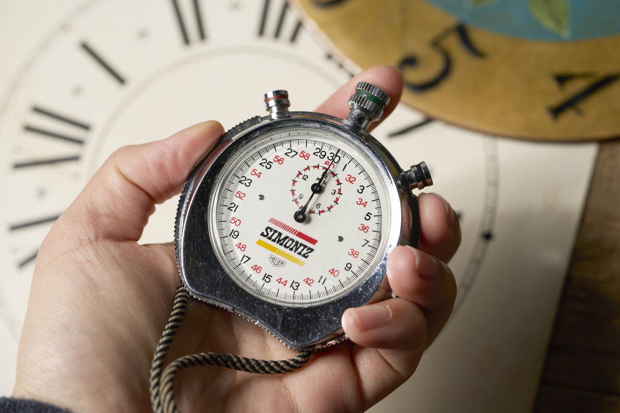 Vintage Heuer Simoniz Signed Trackmaster Stopwatch Windup Watch Shop