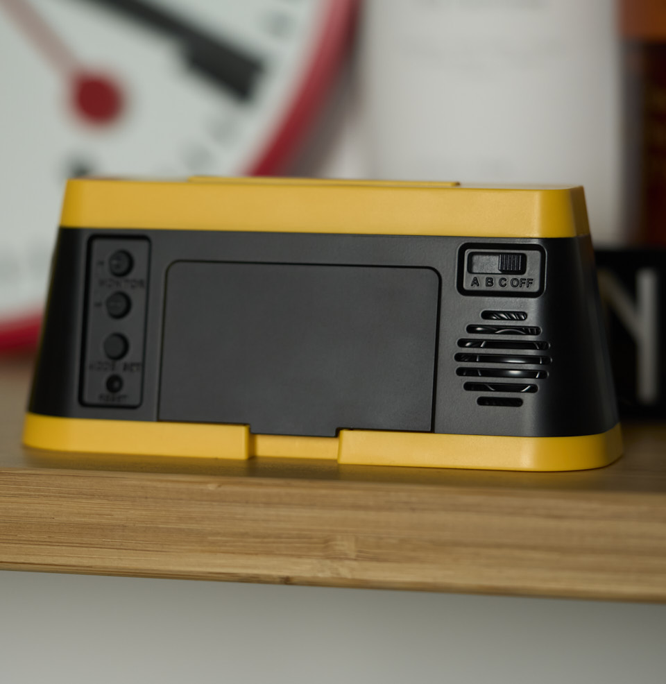 Modern Marathon Alarm Clock Powered By 2 AA Batteries