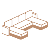 U-Shape + Double Chaise Configuration Icon