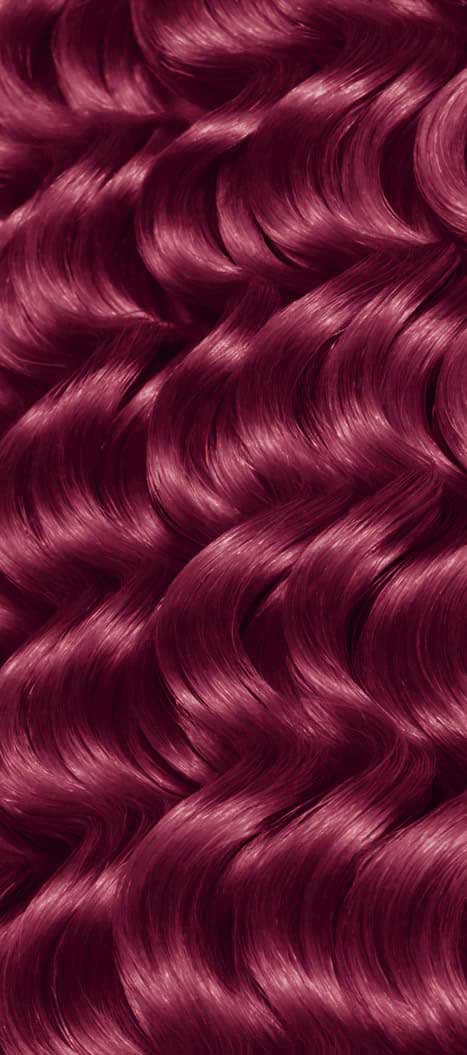 Two bottles and packaging for All About Curls Permanent Color in shade 5V Grape Waves.