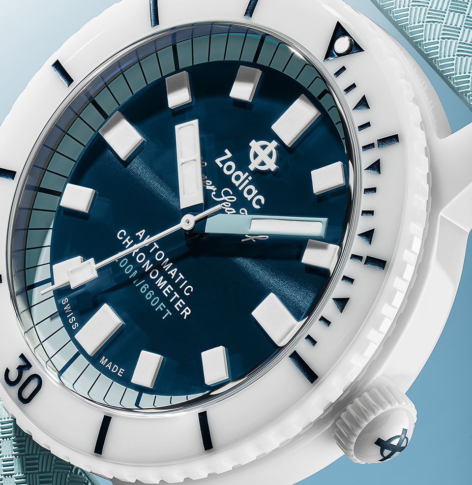 Super Sea Wolf Ceramic Compression Diver Blue Colored Dial