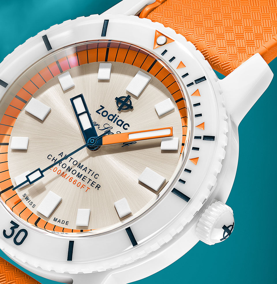 Super Sea Wolf Ceramic Compression Diver White Ceramic case and bezel