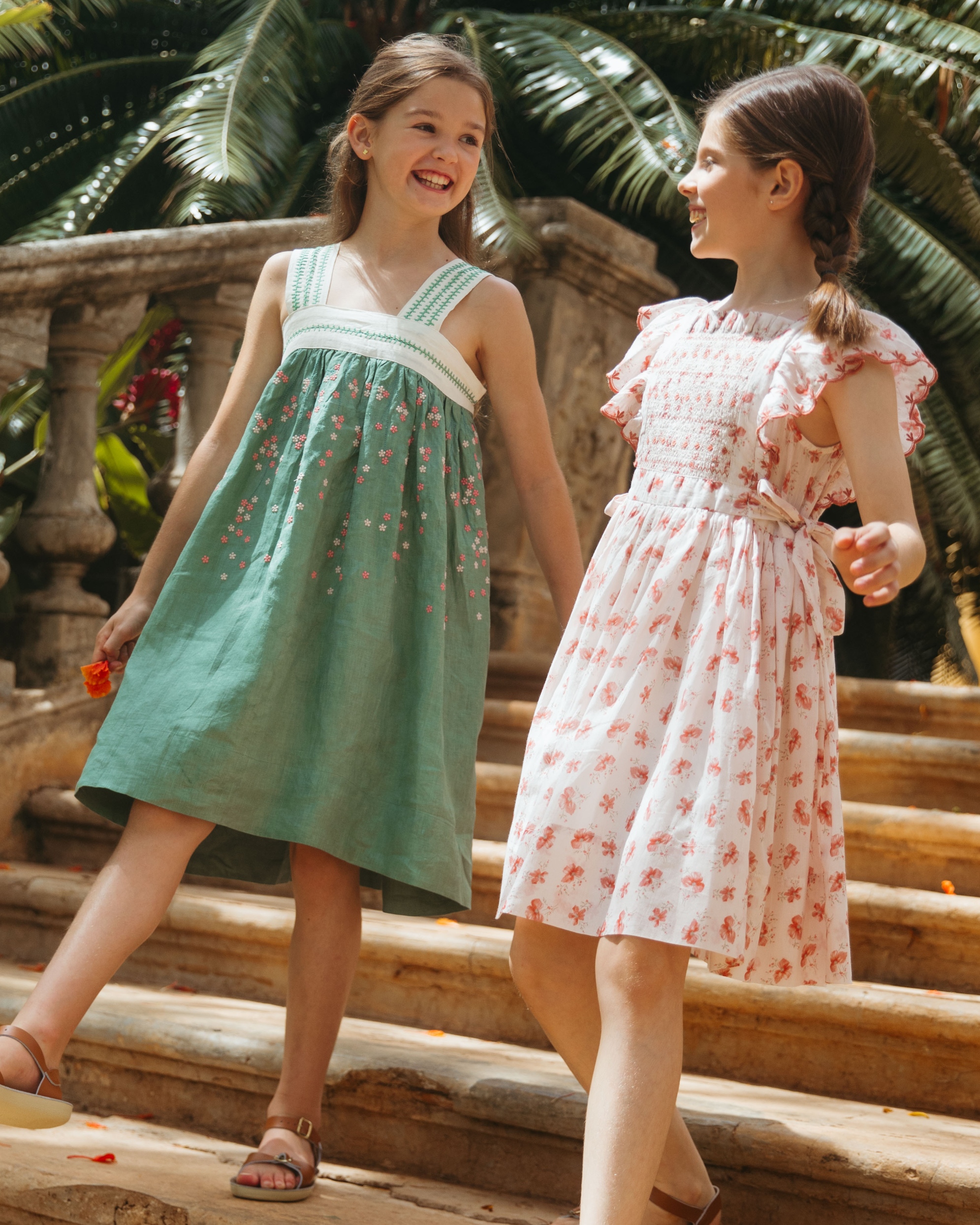 girl walking & wearing the lali siena dress