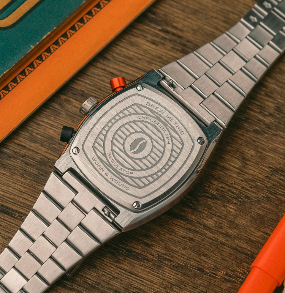 Brew x Worn & Wound Metric Chrono Regulators Sleek bracelet design