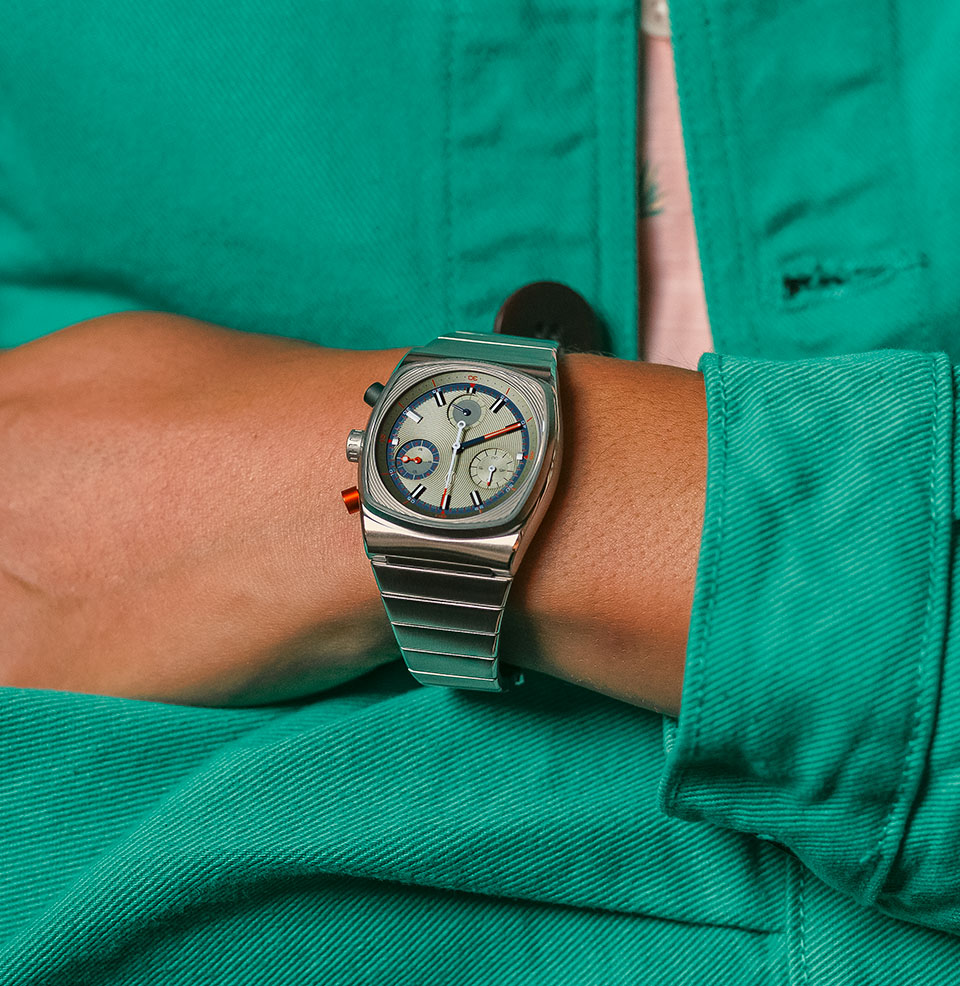 Brew x Worn & Wound Metric Chrono Regulators 36mm Squared Circle case