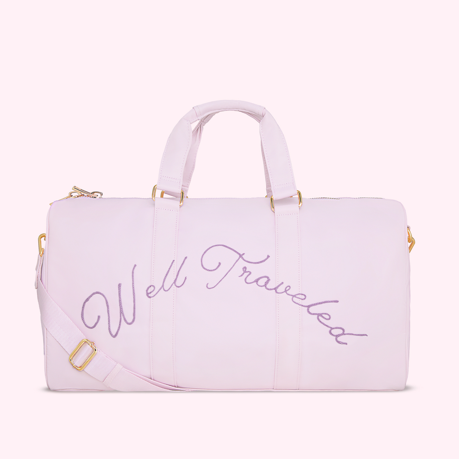 Hand Embroidered Well Traveled Duffle