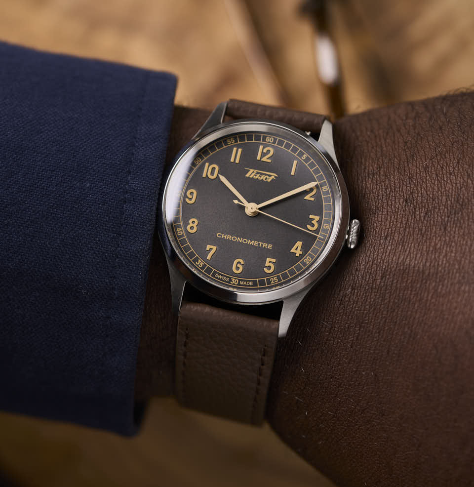 Heritage 1938 Automatic COSC 39mm 39mm on a 6.5” wrist