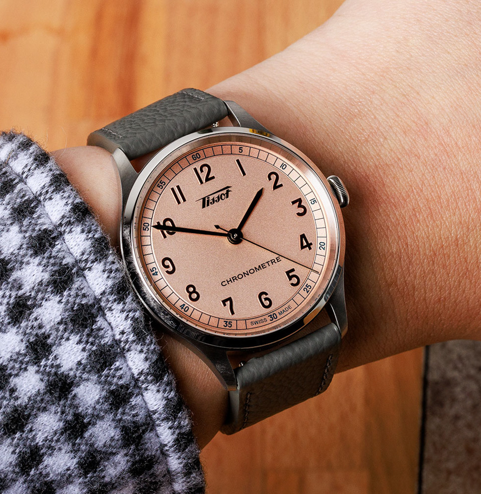 Heritage 1938 Automatic COSC 39mm 39mm on a 7.5” wrist