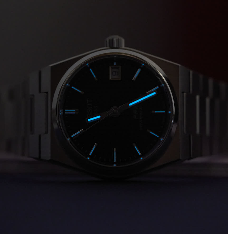 PRX POWERMATIC 80 35MM Lumed Hour and Minute hand