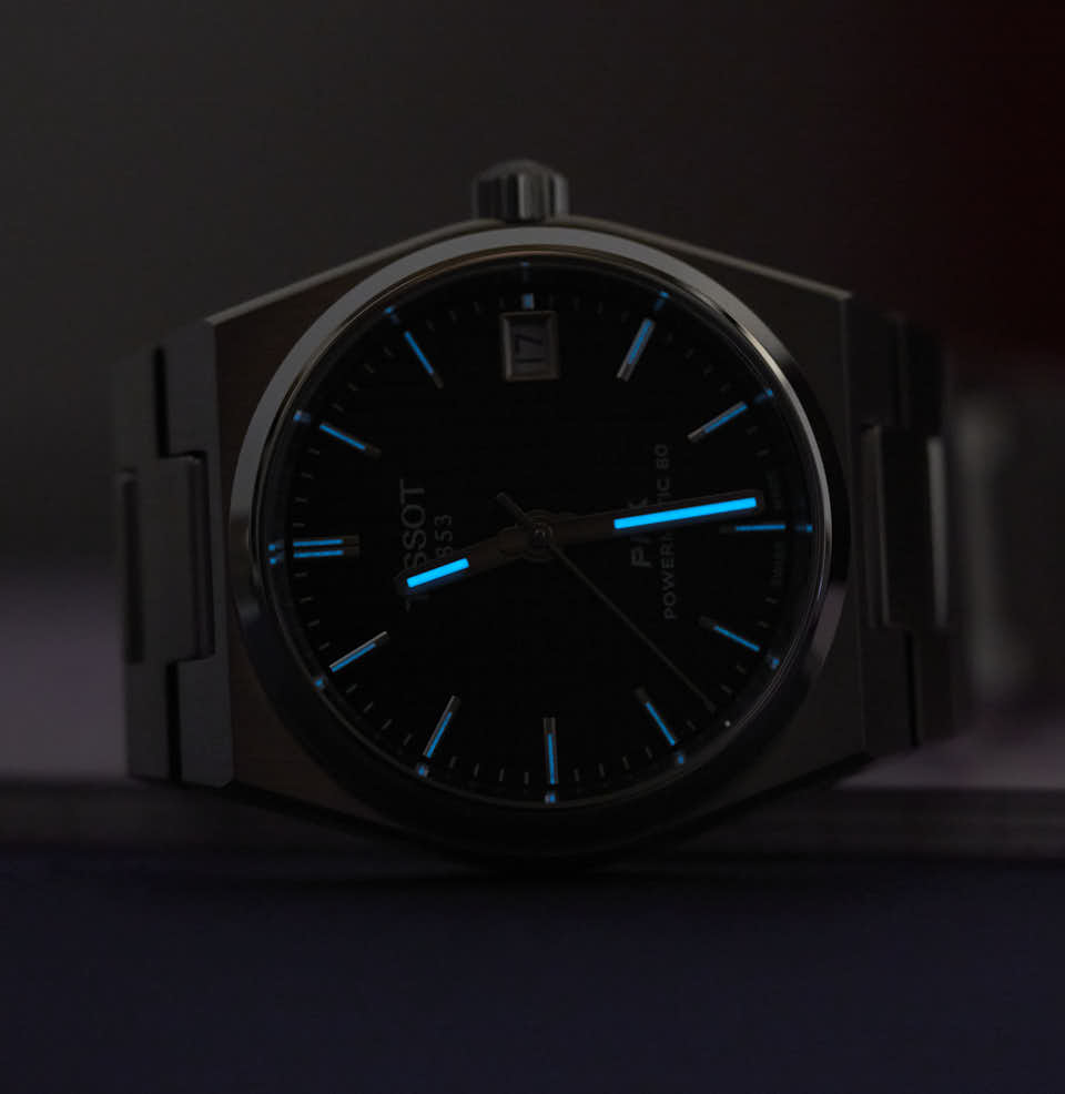 PRX POWERMATIC 80 35MM Lumed Hour and Minute hand