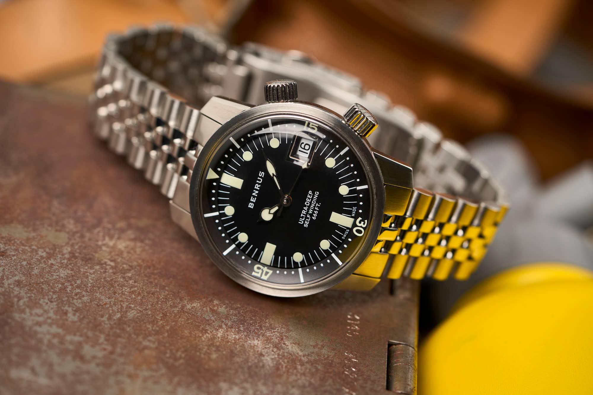 The Benrus Ultra-Deep 36.5mm Diver – Windup Watch Shop