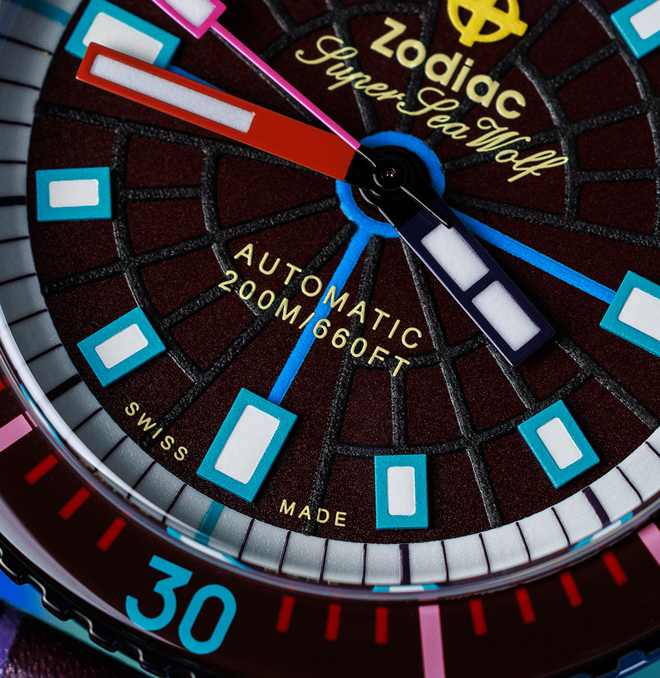 Zodiac x Worn & Wound Super Sea Wolf Laser Tag Layers of color