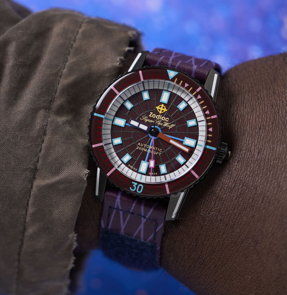 Zodiac x Worn & Wound Super Sea Wolf Laser Tag 40mm Super Sea Wolf case