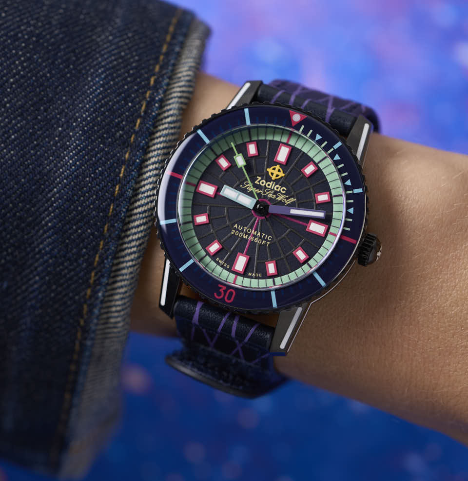 Zodiac x Worn & Wound Super Sea Wolf Laser Tag 40mm Super Sea Wolf case