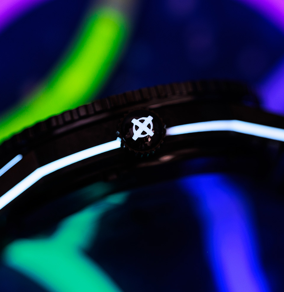 Zodiac x Worn & Wound Super Sea Wolf Laser Tag Lumed Case