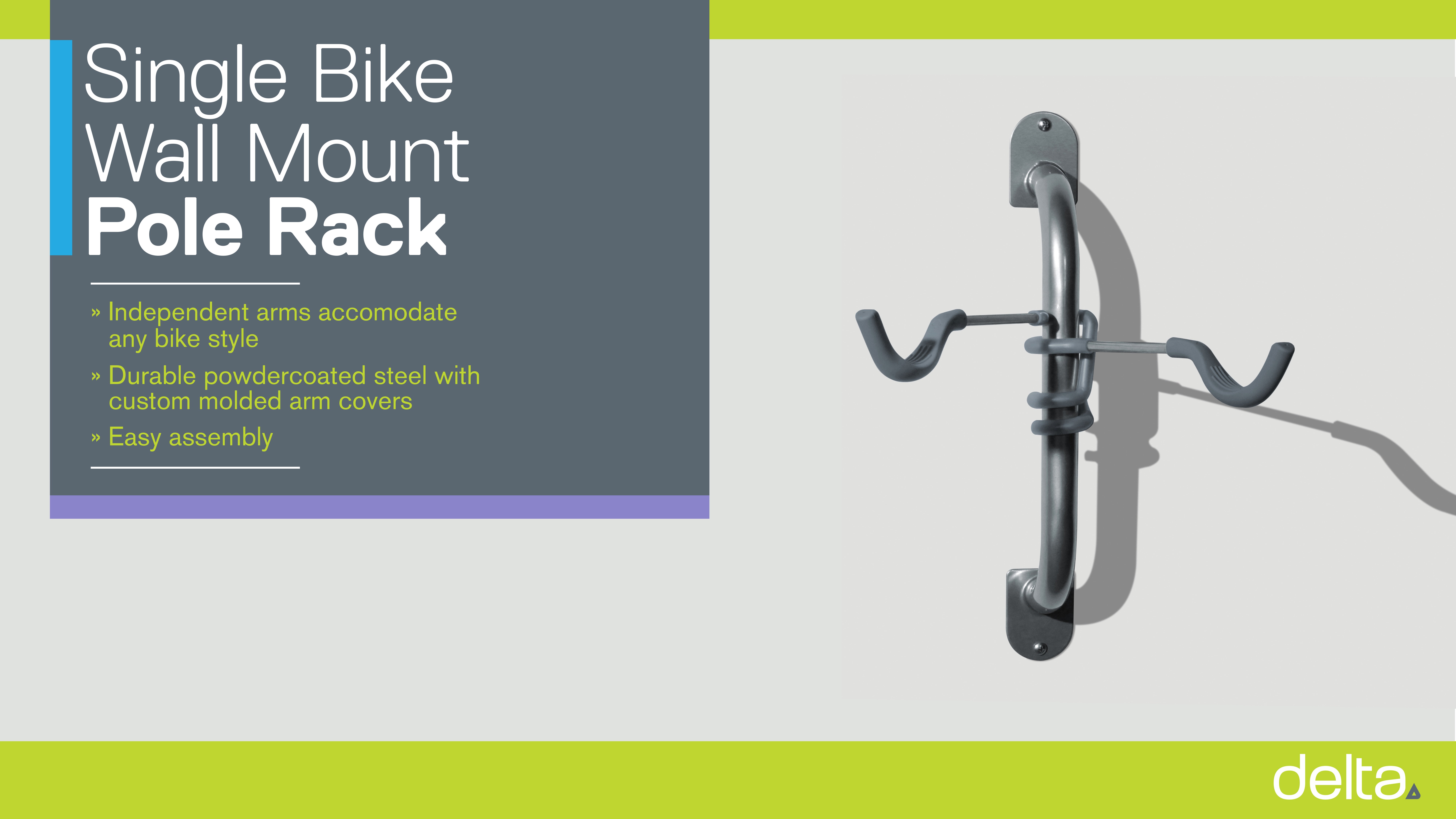 Single Bike Wall Mount Pole Rack instructions