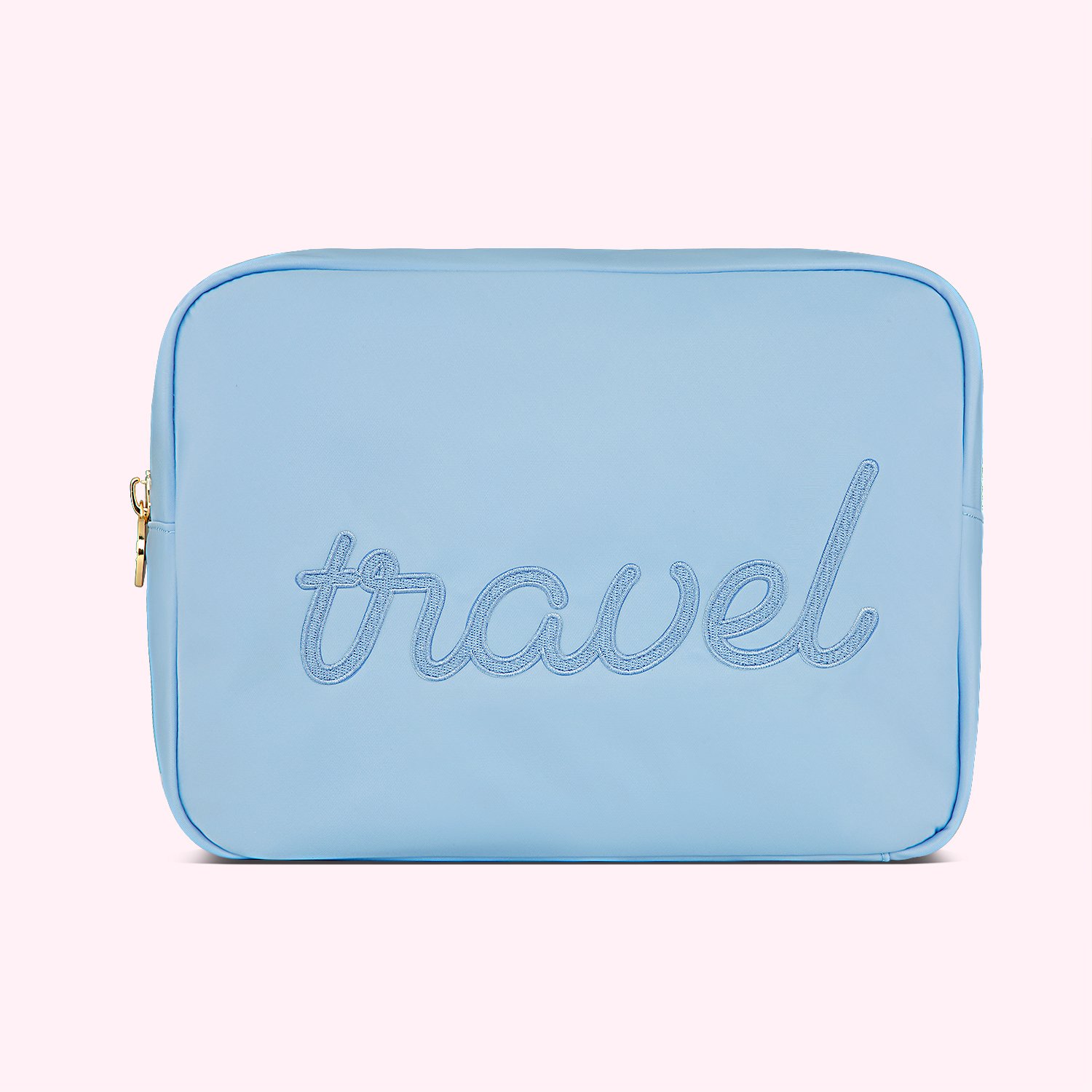 Travel Embroidered Large Pouch