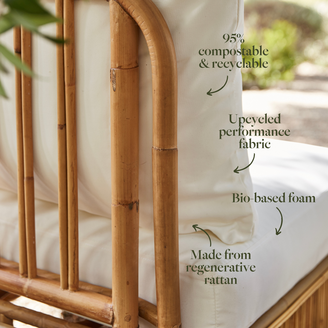 Natura Slipper Chair in Pearl detail - Number 8