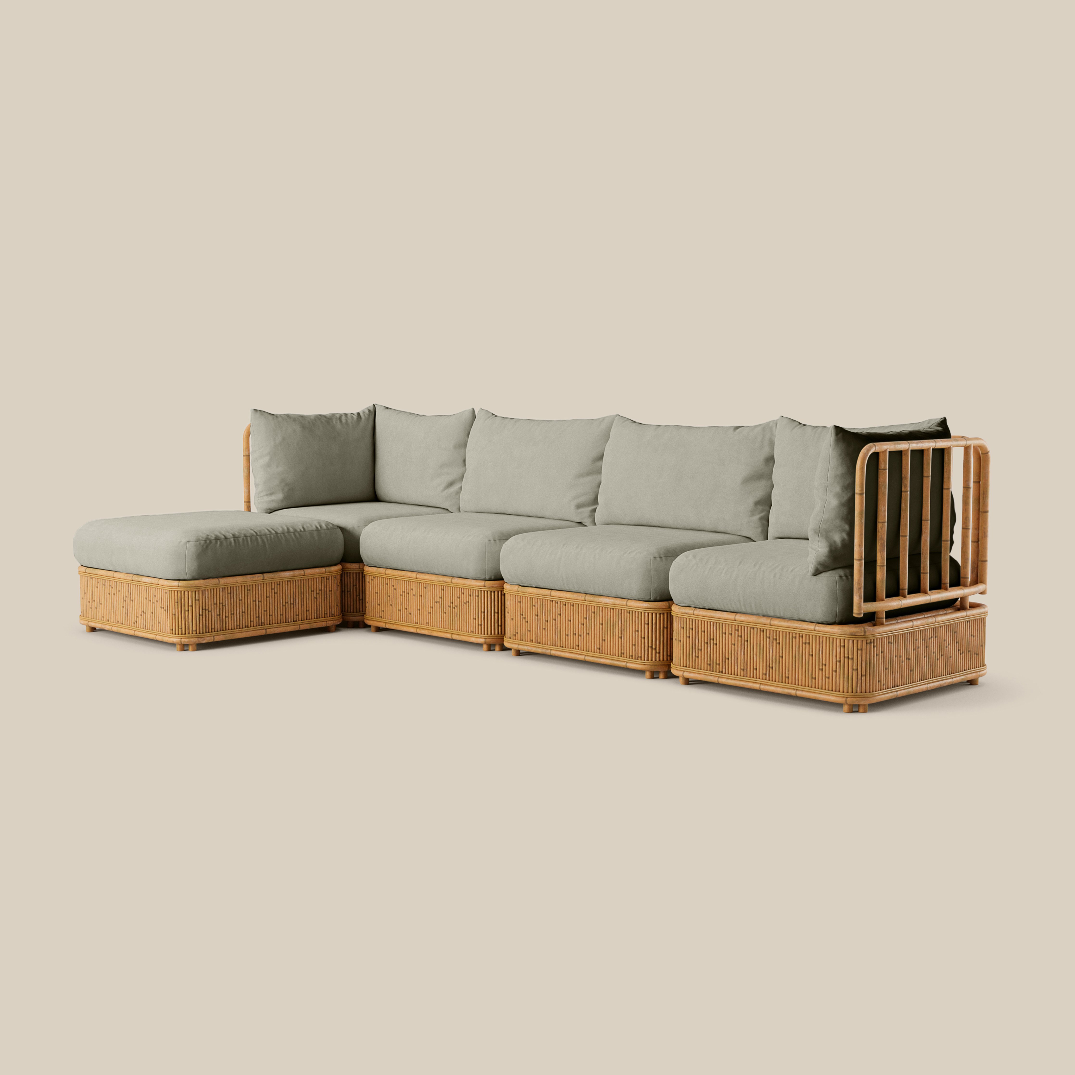 Natura Sectional in Shiitake