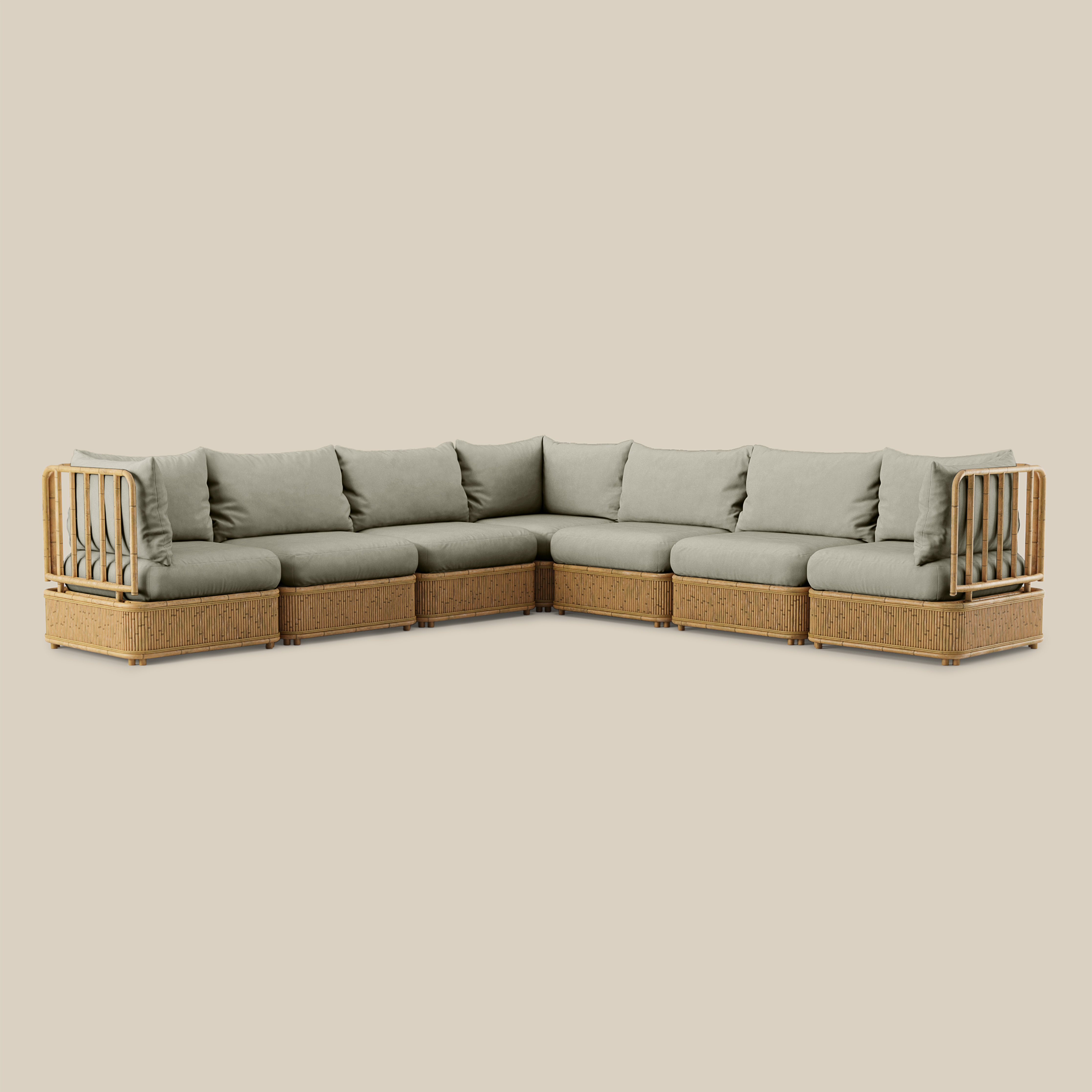 Natura Sectional in Shiitake