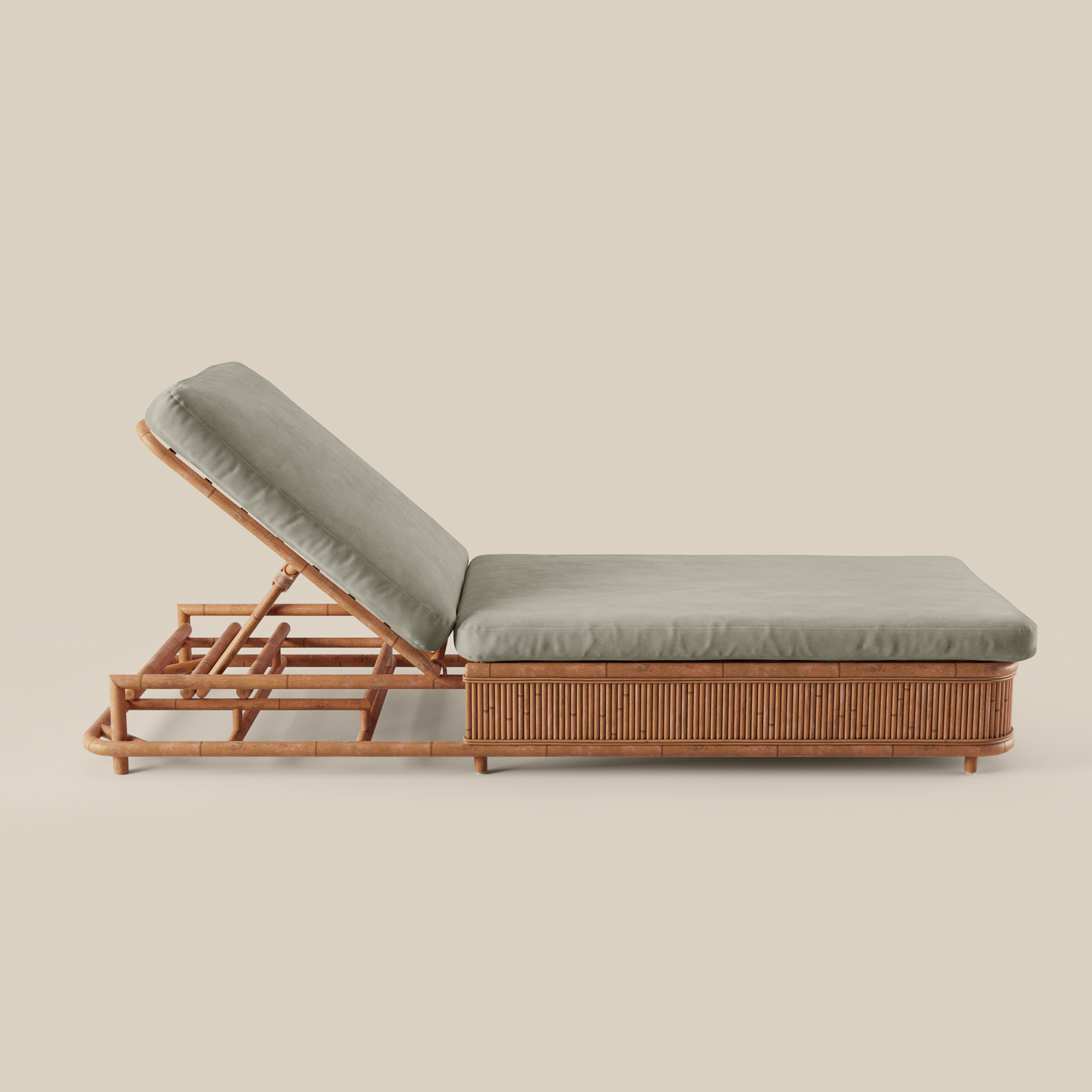 Natura Sun Lounger in Shiitake