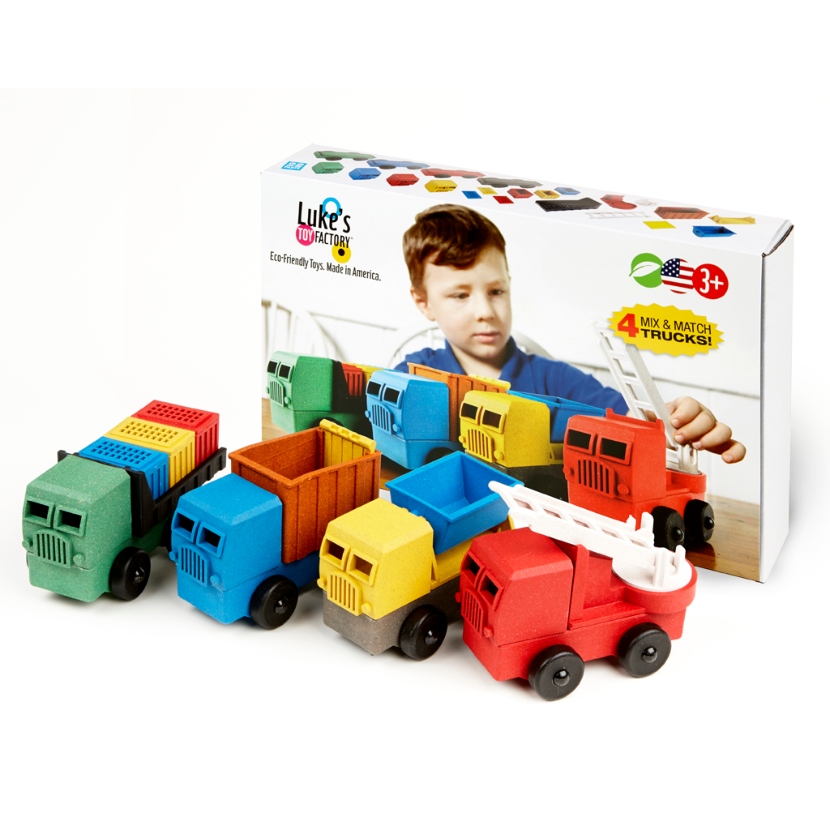 lukes toy factory pack of 4 trucks