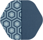 Navy Hex/Navy Solid