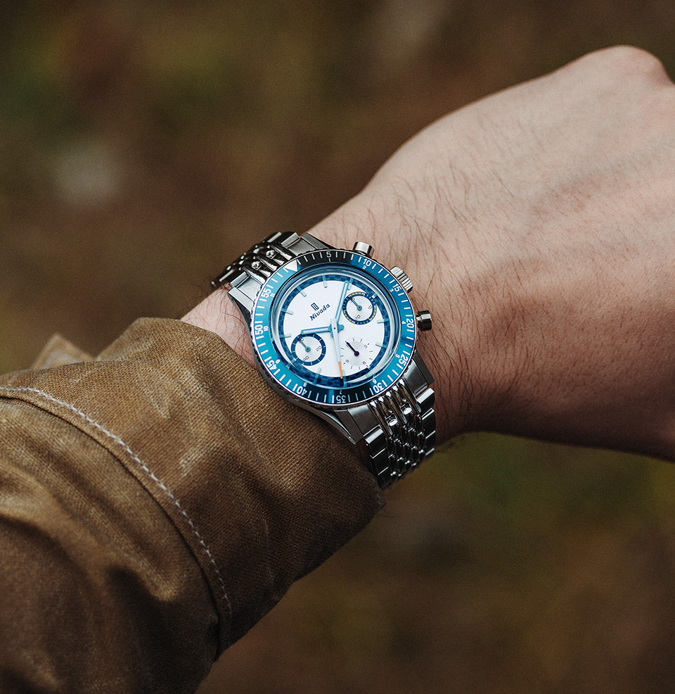 Nivada Grenchen x Worn & Wound Chronomaster Valjoux 72 V2 38mm for a perfect fit