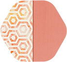 Apricot Hex/Apricot Solid