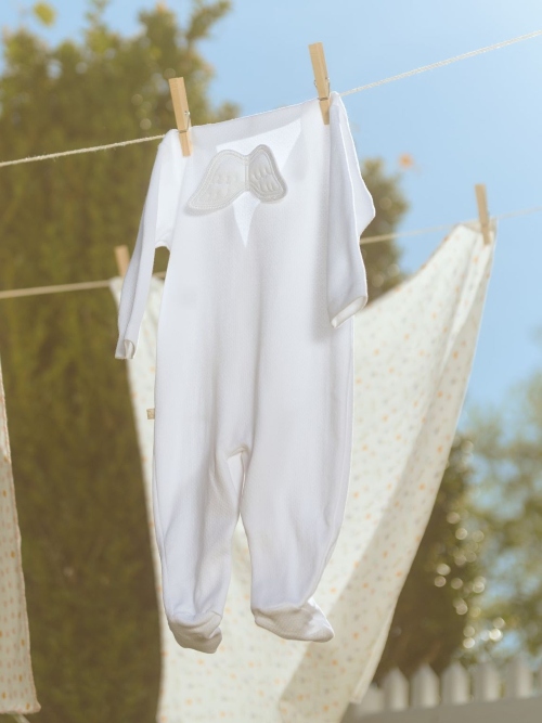 marie chantal pointelle angel wing sleepsuit