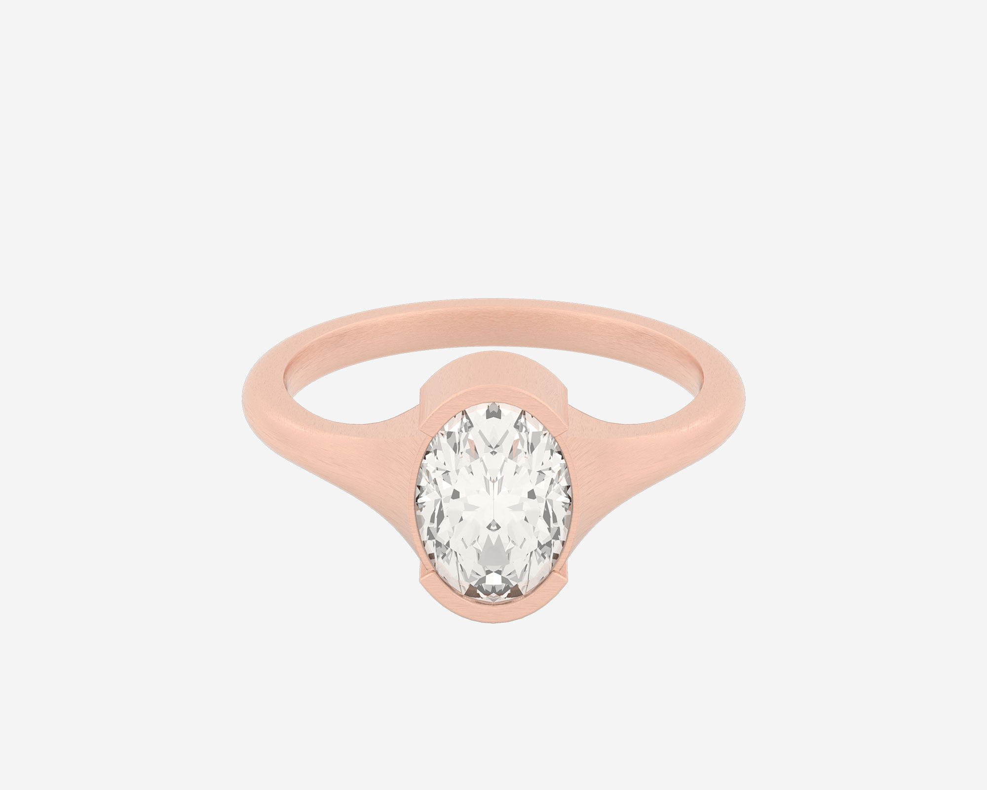 The Facade Signet — Oval Signet Engagement Ring | Holden