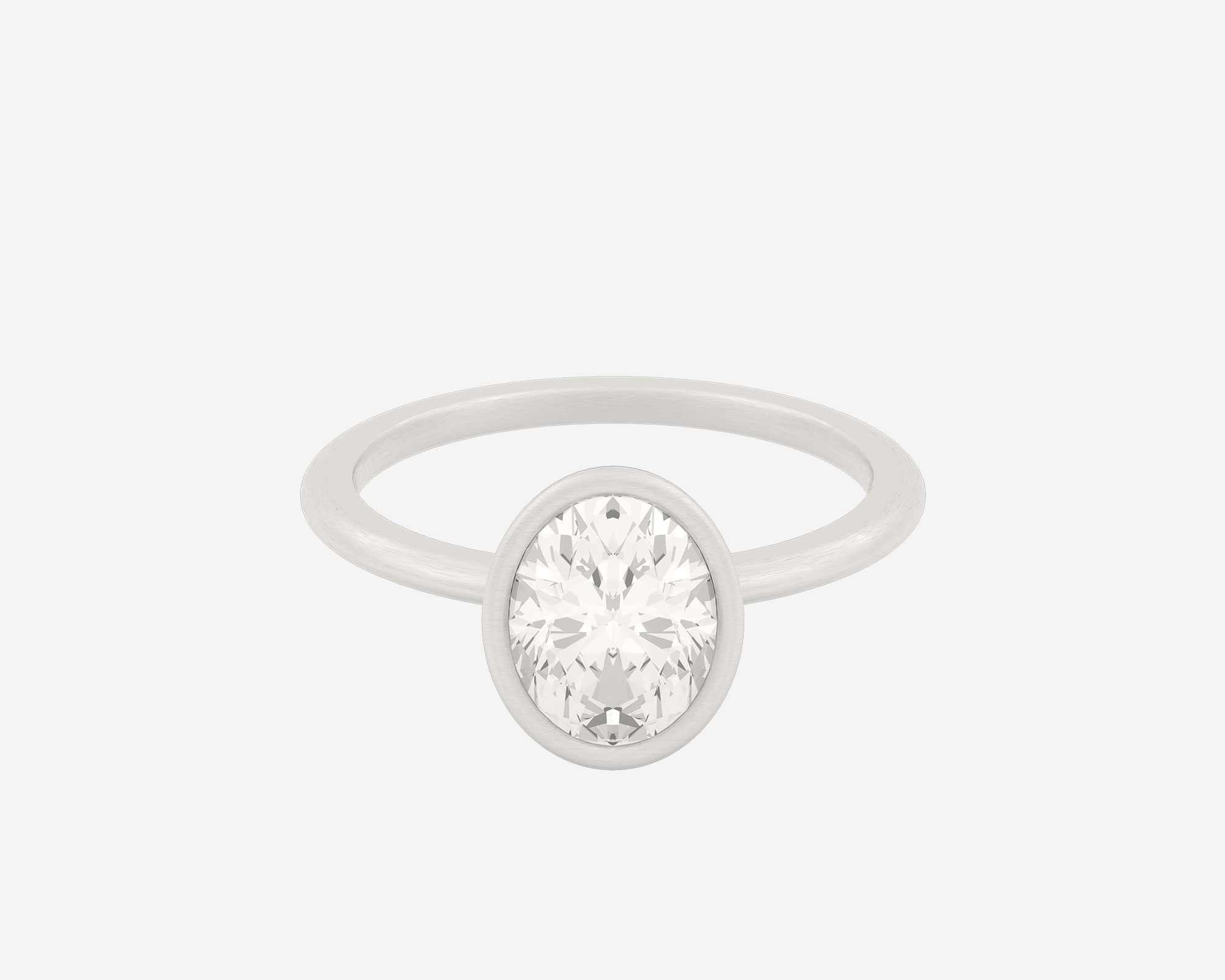 The Low Set Bezel Oval Engagement Ring | Holden