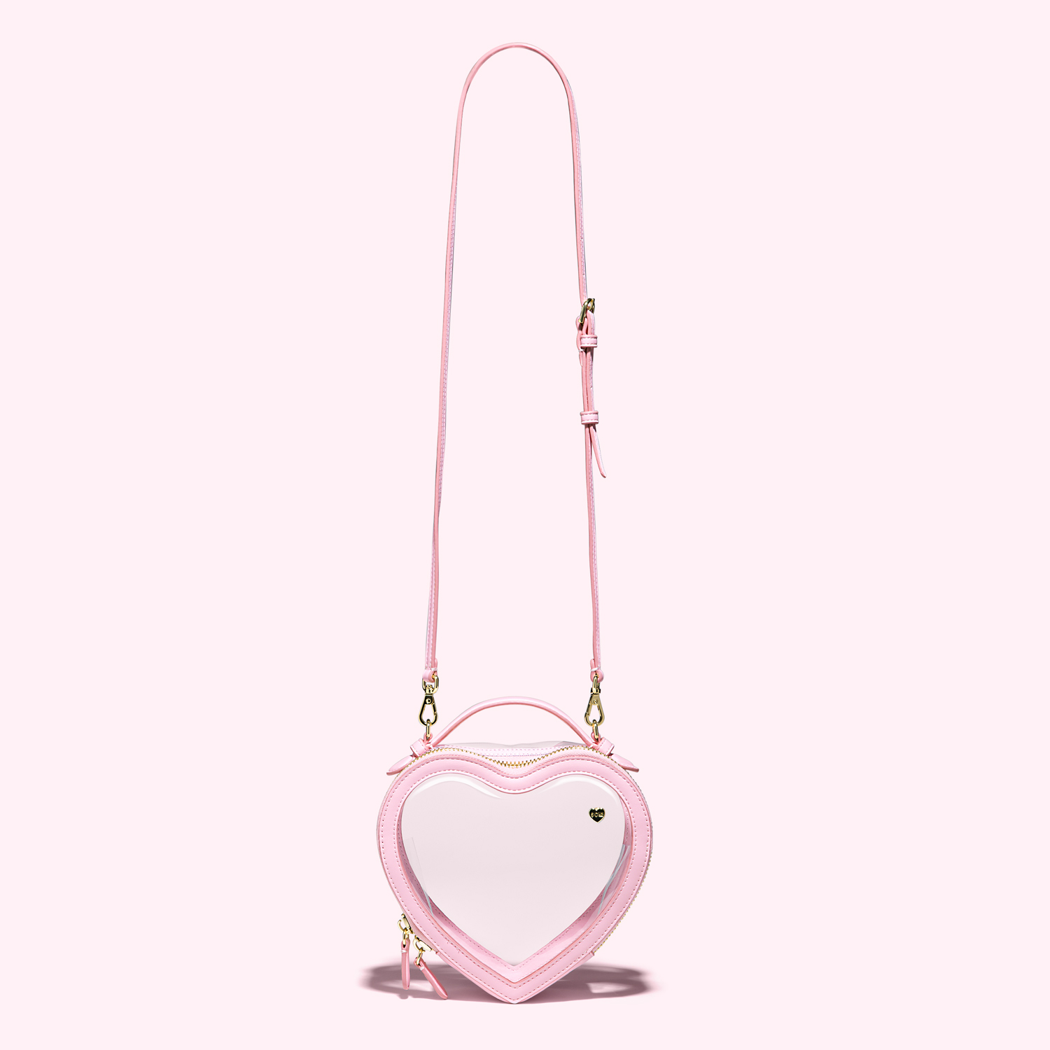 Clear Heart Crossbody Bag